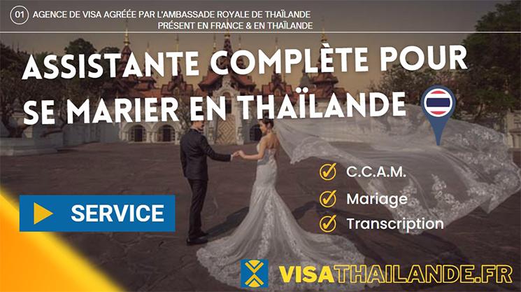 Un couple franco-thailandais de jeunes maries