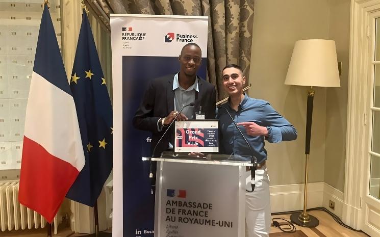 Moussa-Cavin Beye et Zeïd, lors de la soirée V.I.E Business France