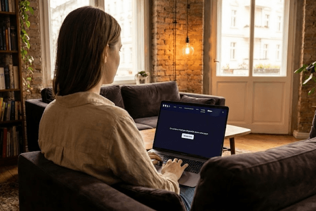 Femme regardant TF1 sans VPN a l'etranger - copie