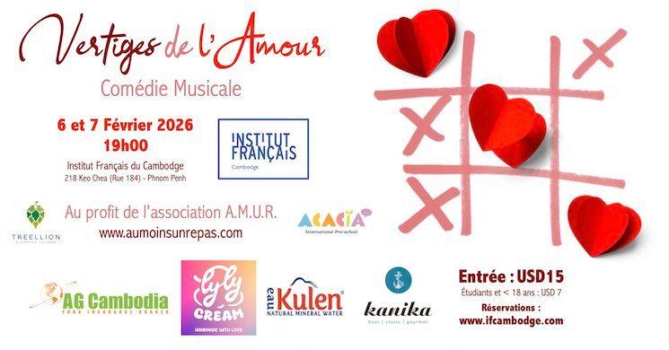 Vertiges de l’Amour : une comédie musicale à l’Institut français du Cambodge