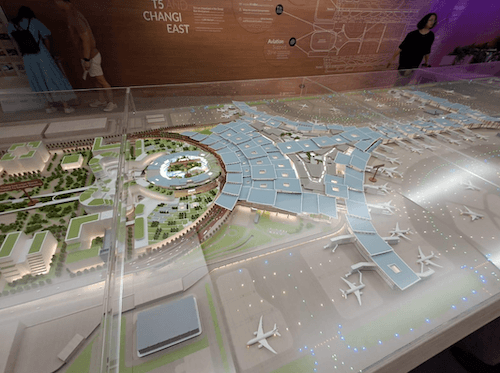 La partie centrale de la maquette du terminal 5 (© Jean-Michel Bardin)