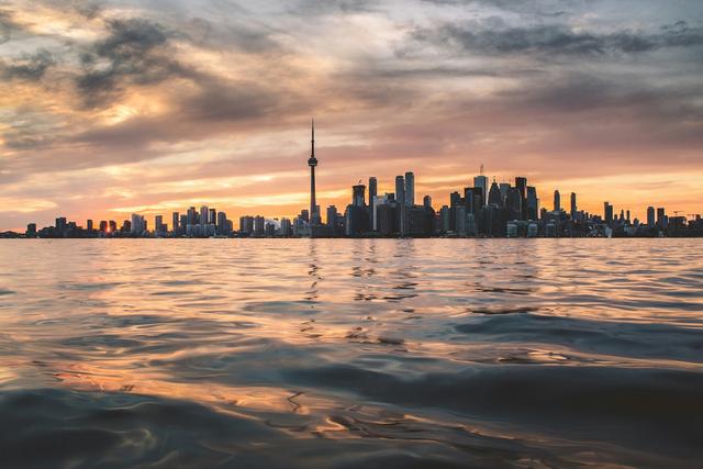 Toronto coucher de soleil ville
