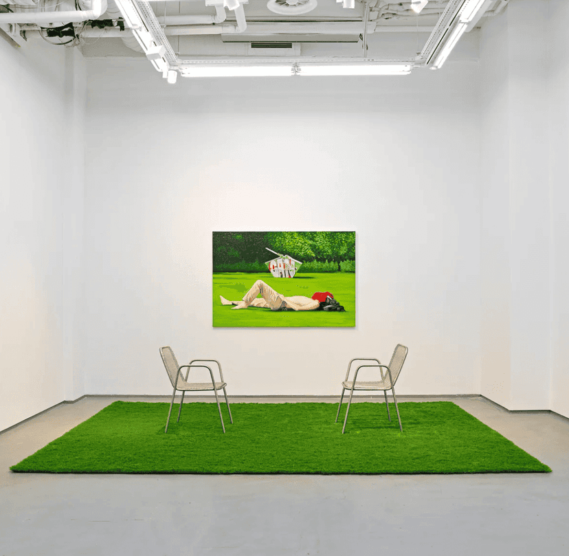 exposition Silent Dialogue Pi Artworks Istanbul peinture installation Özer Toraman