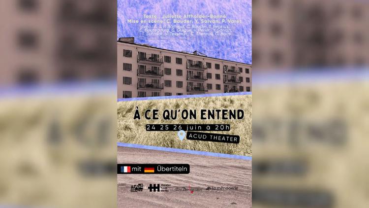 Affiche pièce de théâtre à ce qu'on entend