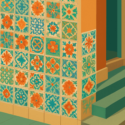 carreaux Peranakan à Singapour