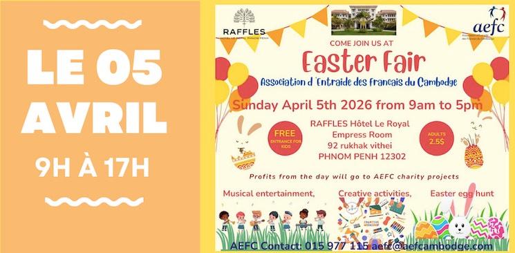 Le marché de Pâques de l'AEFC au Raffles de Phnom Penh
