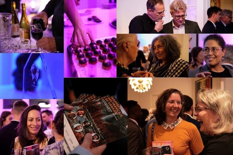 Autour du buffet, la soirée s’est prolongée en rencontres et discussions entre les invités des Trophées.