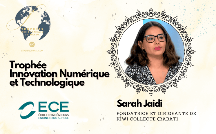 Sarah Jaidi, Fondatrice et dirigeante de Kiwi Collecte (Rabat)