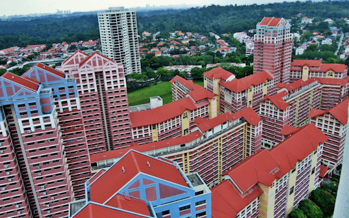 Des HDB singaporiens vus de haut.